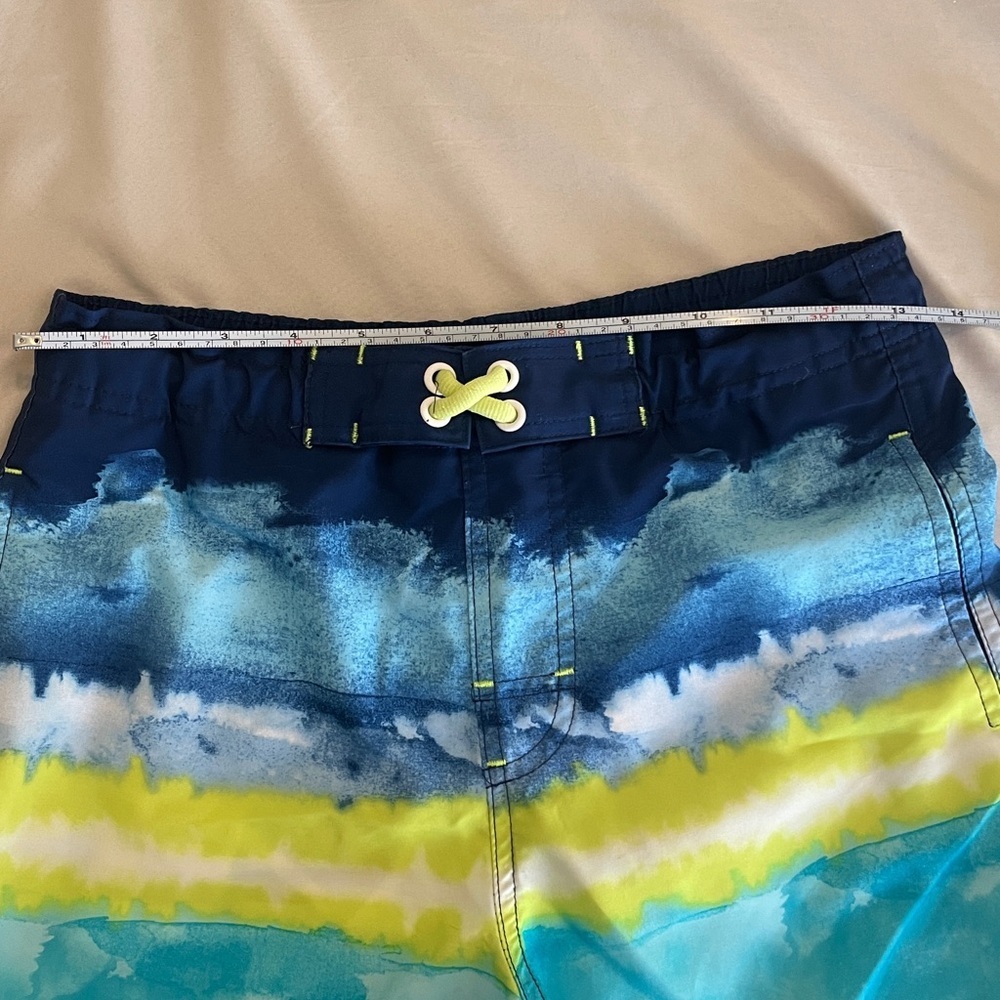 Wonder Nation Navy, Aqua and Lime Boy’s Swim Shorts size 10-12 - Picture 5 of 5